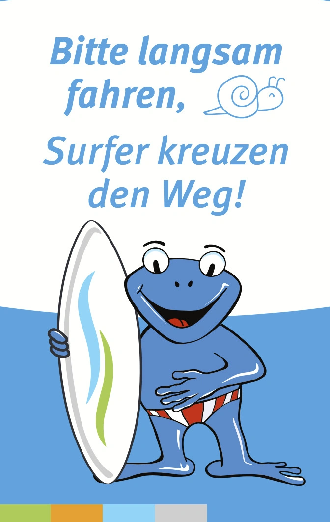 Hinweisschild am Senftenberger See Buchwalde